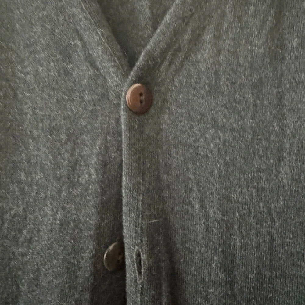 JCrew Men's Wool Cardigan Sweater Charcoal Grey Size Large